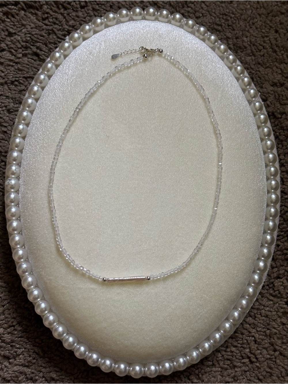 Natural Clear Quartz Crystal and natural fresh water pearl